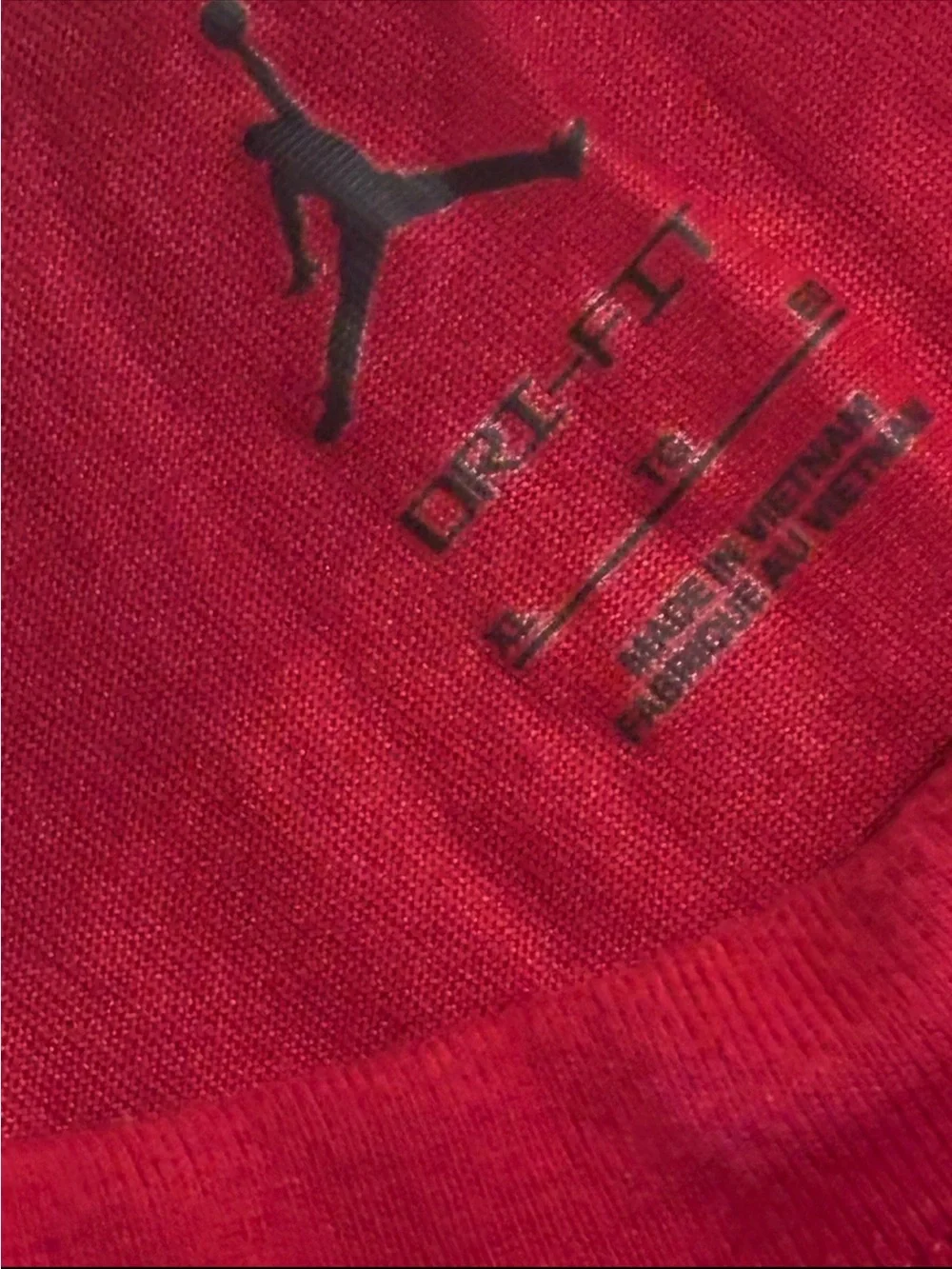 Jordan Dri-Fit Short-Sleeve Jumpman Logo T-Shirt Red Mens SZ.XL
